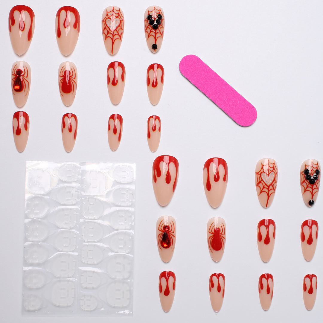 Creative Halloween Art Nails with Spider Web Design Kalsten