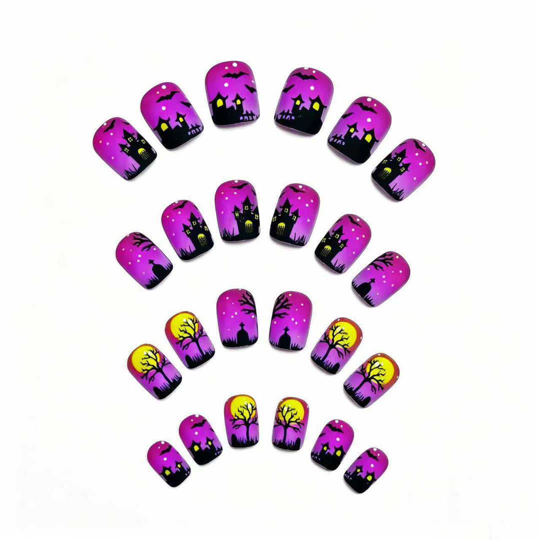 Artistic Halloween Scene Nail Art Kalsten