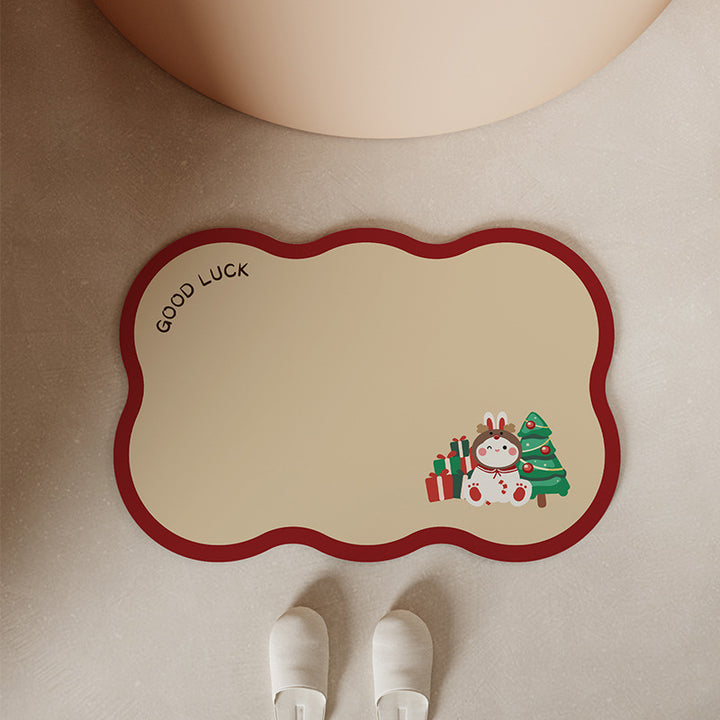Whimsical Holiday Bath Mat Kalsten