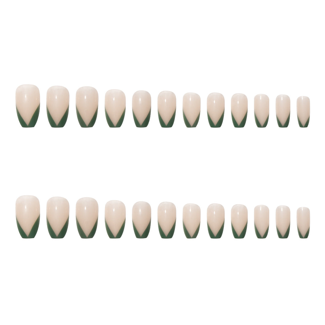 Nail set with elegant V-shape and natural finish Kalsten