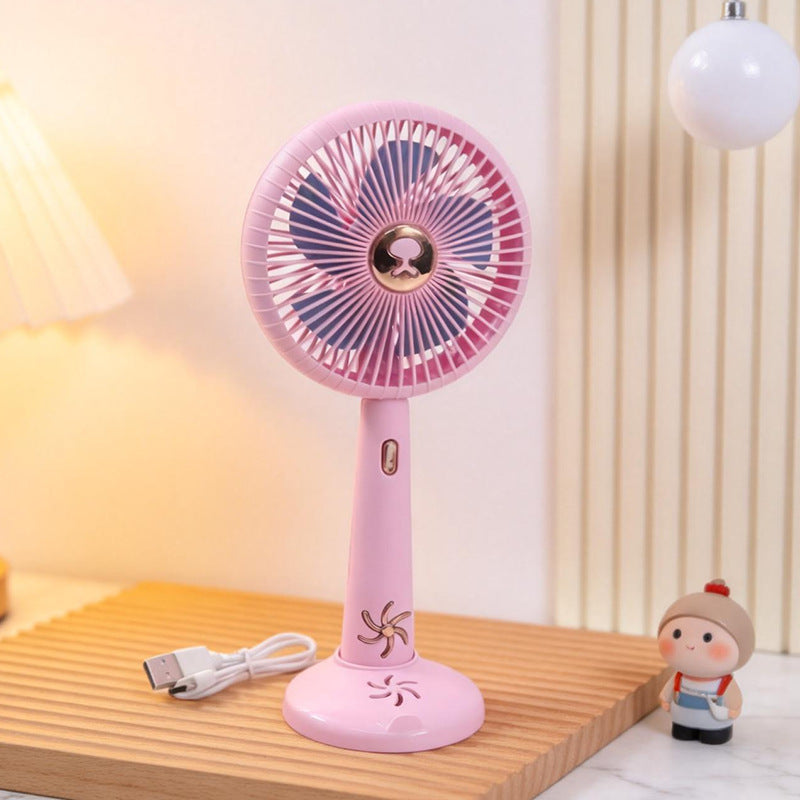 Cooling rechargeable handheld and tabletop fan with detachable base and USB charging Kalsten