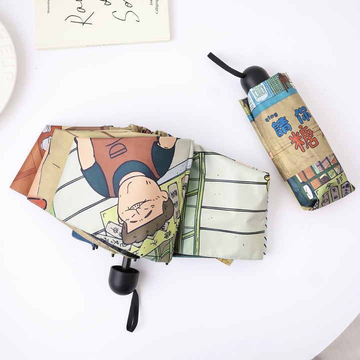 Ladies creative folding umbrella with graphic design Kalsten