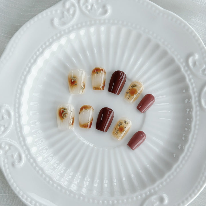 Artistic Resin Press-On Nail Set