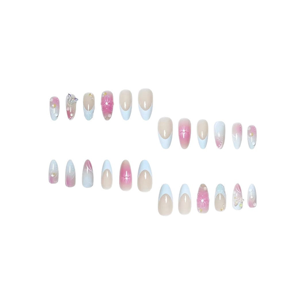 Premium Floral Art Press-On Nail Set Kalsten