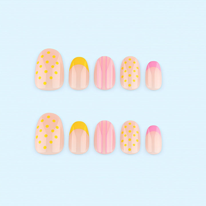 Artificial nails with modern patterns and elegant accents Kalsten