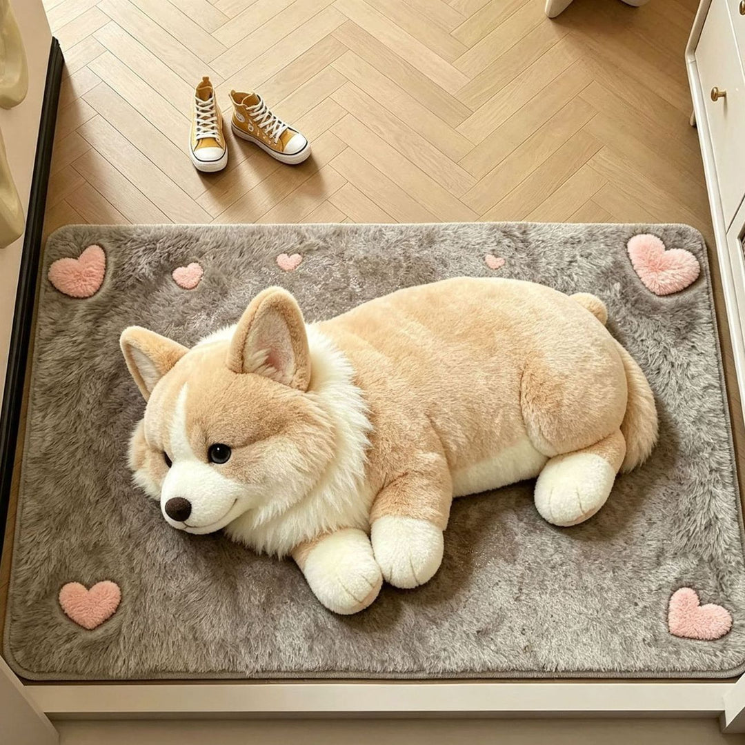 Cute seal-shaped plush bath mat