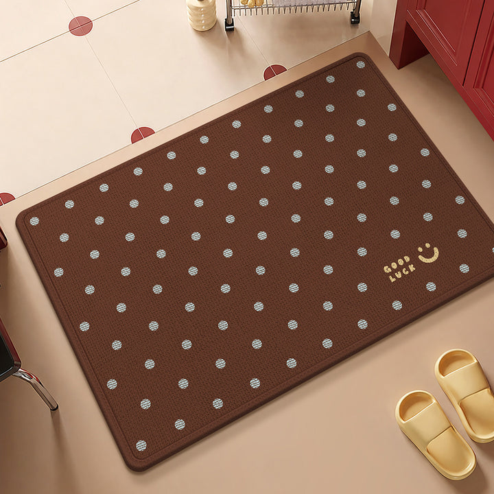 Fun Dot-Patterned Non-Slip Bathroom Mat Kalsten