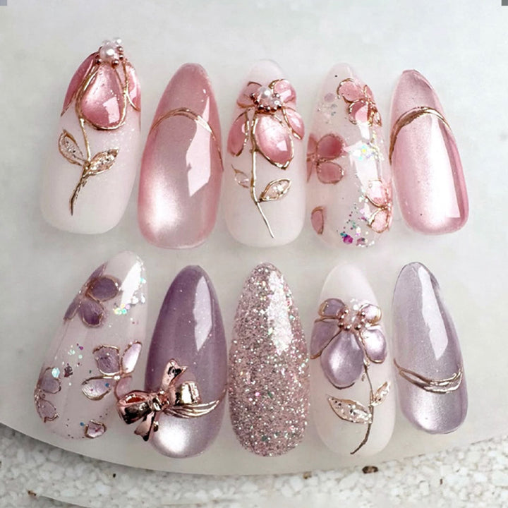 Artistic Press-On Nail Design Kalsten