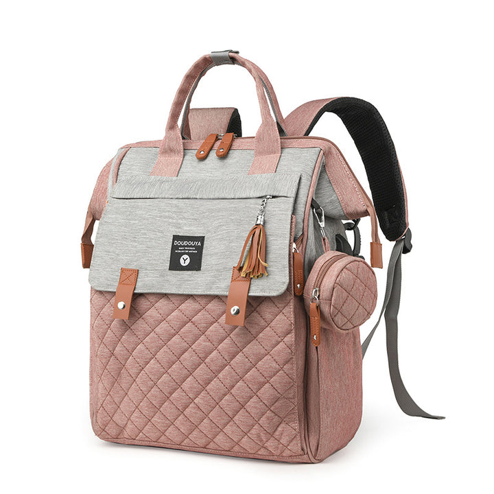Multifunctional Quilted Diaper Backpack Kalsten