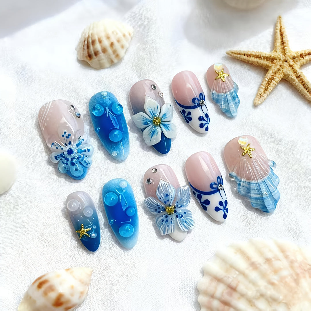 Decorative Floral Press-On Nails Kalsten