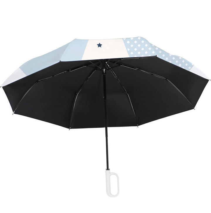Women's folding umbrella with unique star pattern and practical carrying bag Kalsten