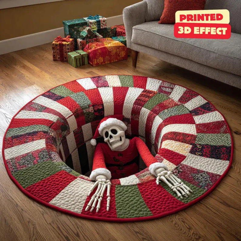 Festive 3D Illusion Area Rug
