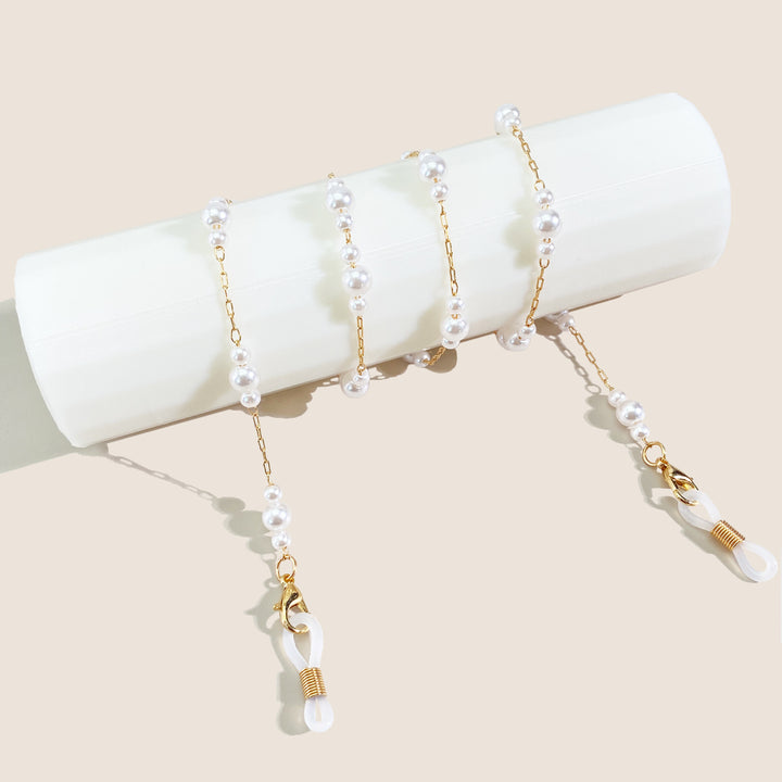Elegant Pearl-Embellished Eyewear Chain Kalsten