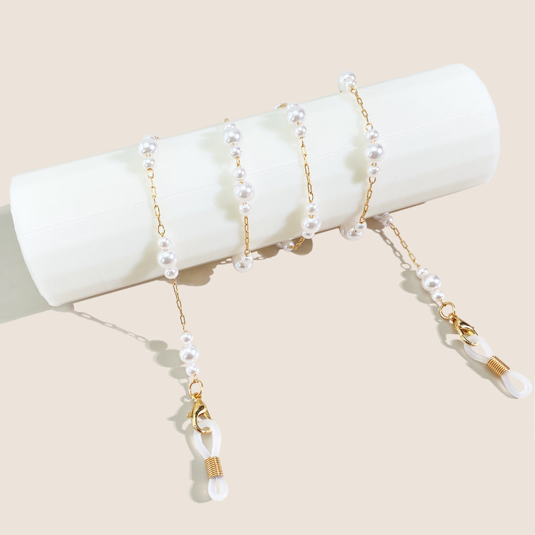 Pearl-Embellished Eyewear Chain Kalsten