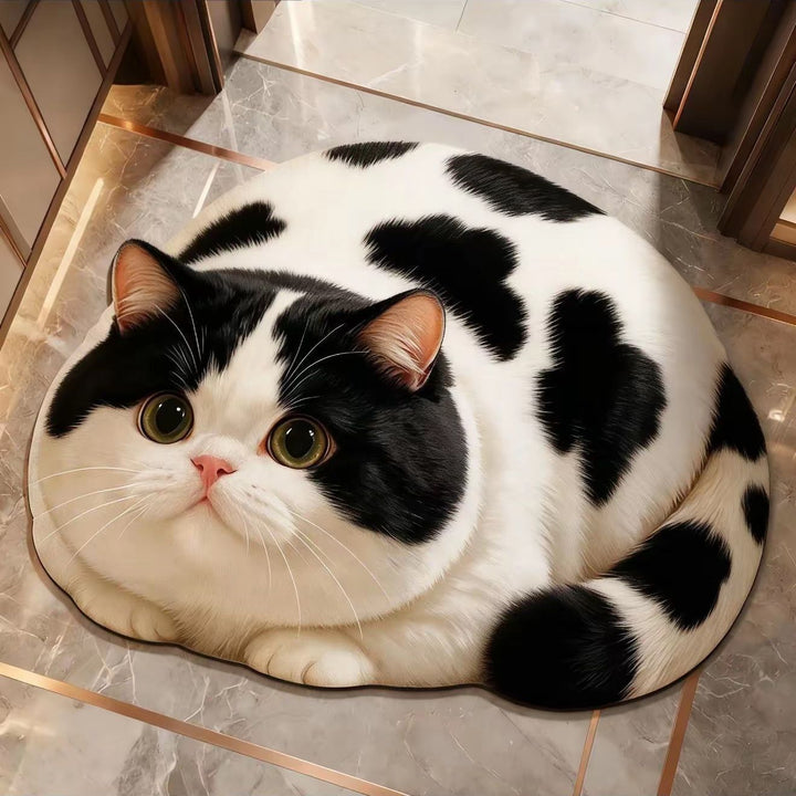 Cat-Themed Non-Slip Bathroom Rug