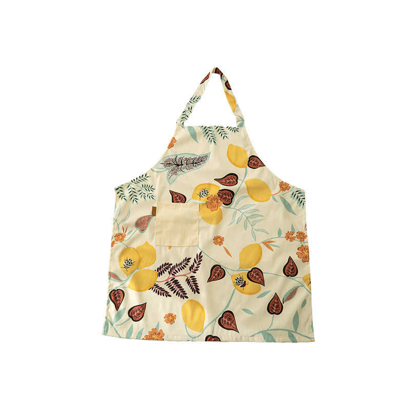 Cooking apron with adjustable neck strap, large front pocket, and lightweight cotton blend Kalsten