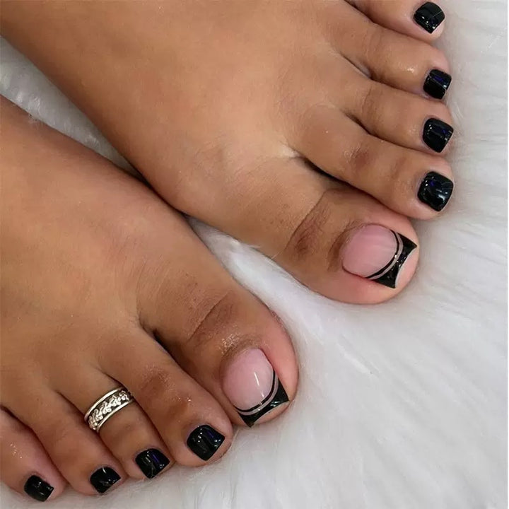 Acrylic Nail Set with Elegant French Design Kalsten