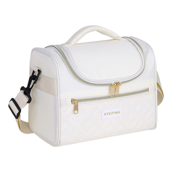 Cosmetic transport bag with insulated interior and practical compartments Kalsten