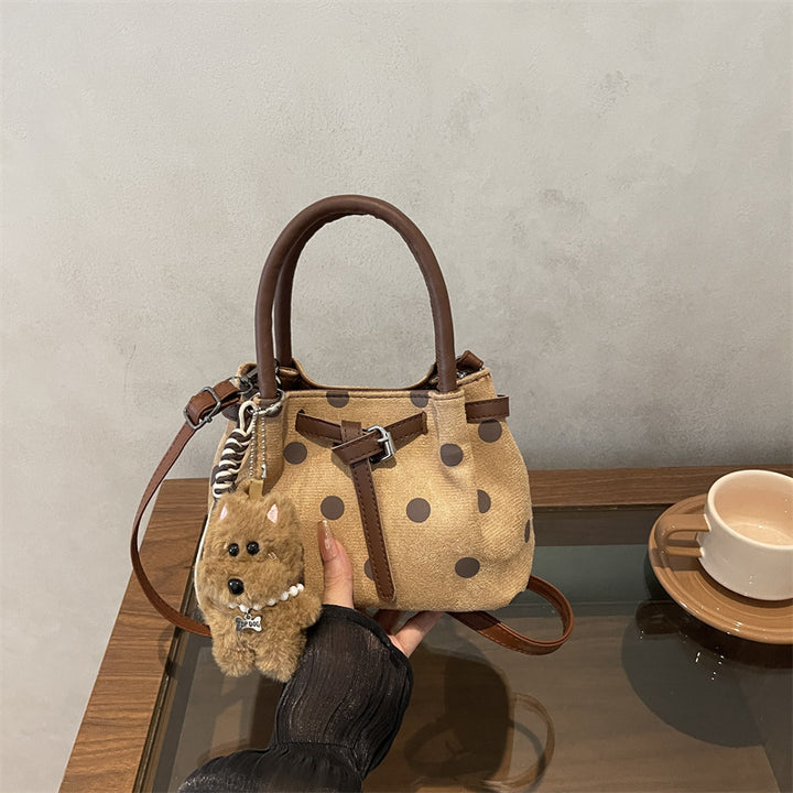 Stylish Polka Dot Handheld Tote Bag