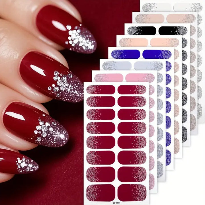 Premium Sparkling Glitter Nail Wraps