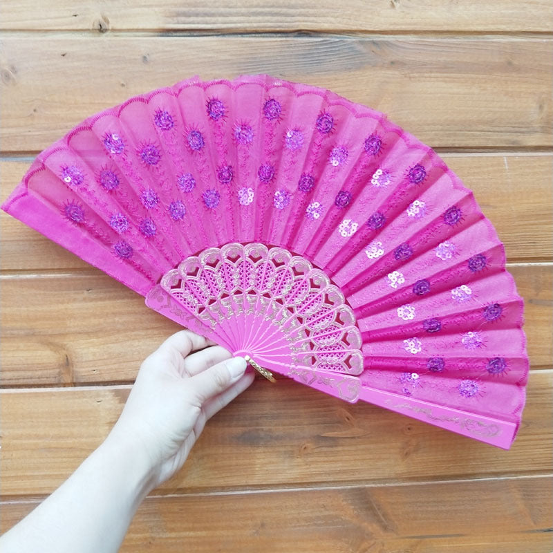 Ladies handcrafted fan with exquisite embroidery Kalsten
