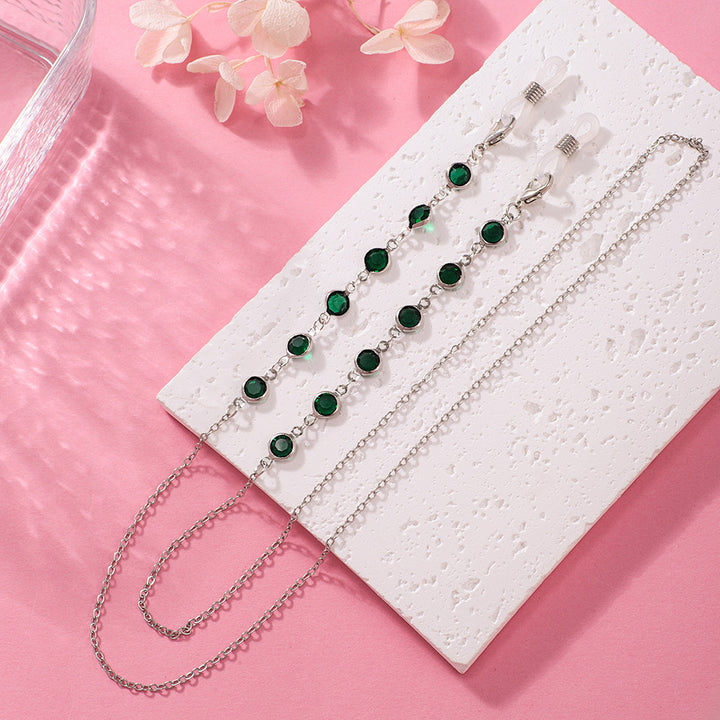 Stylish Crystal Chain Eyewear Holder Kalsten
