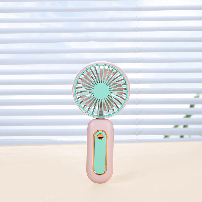 Women's Portable Mini Fan with Ergonomic Handle and Rechargeable Battery Kalsten