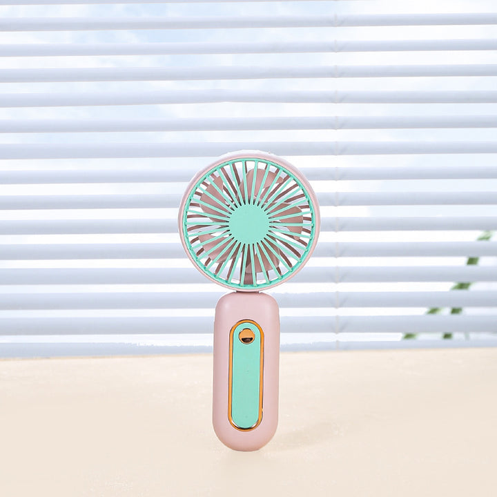 Women's Portable Mini Fan with Ergonomic Handle and Rechargeable Battery Kalsten