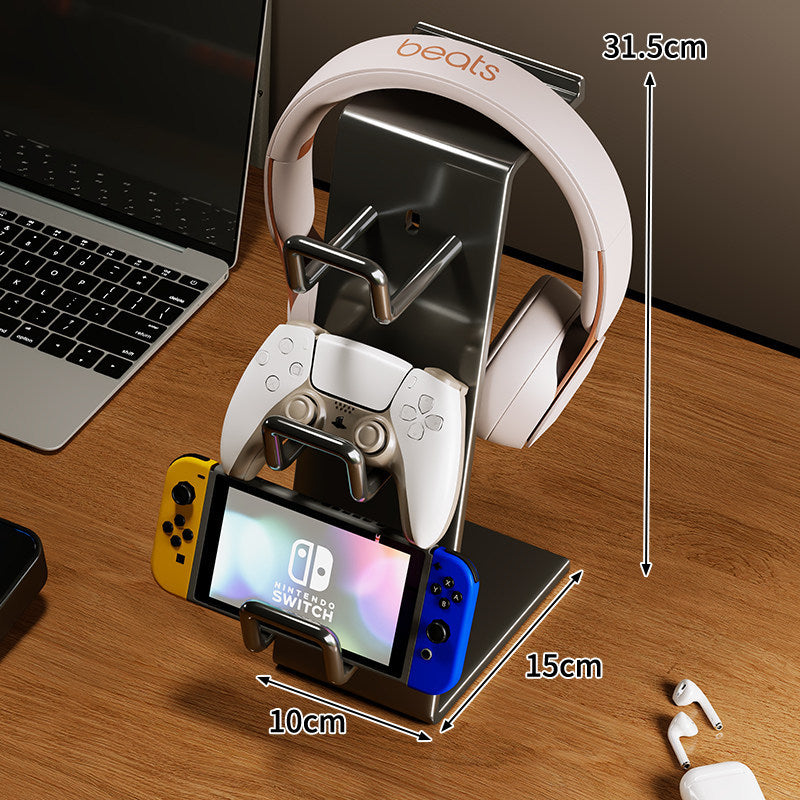 Multi-Device Gaming Headset and Controller Stand with Docking Cradle