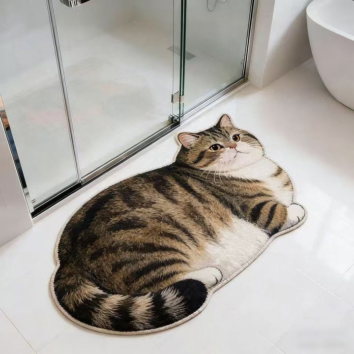 Cat-Shaped Area Rug
