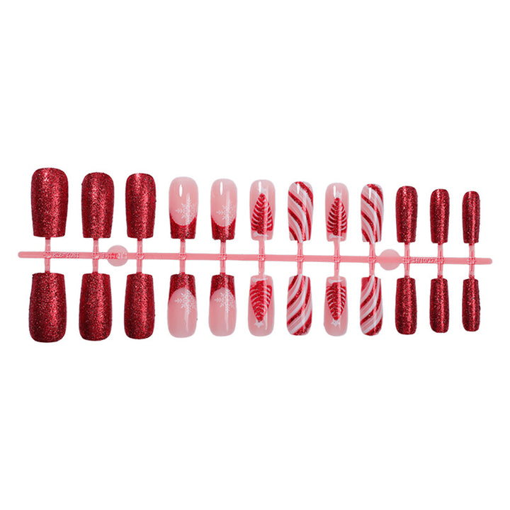 Festive Glittery Press-On Nail Set Kalsten