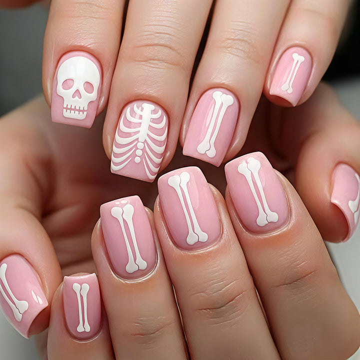 Creative artificial nails with bone motif Kalsten