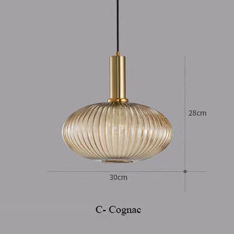 Ribbed Glass Pendant Light