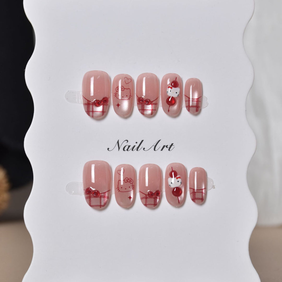 Whimsical Character Press-On Nail Art Kalsten