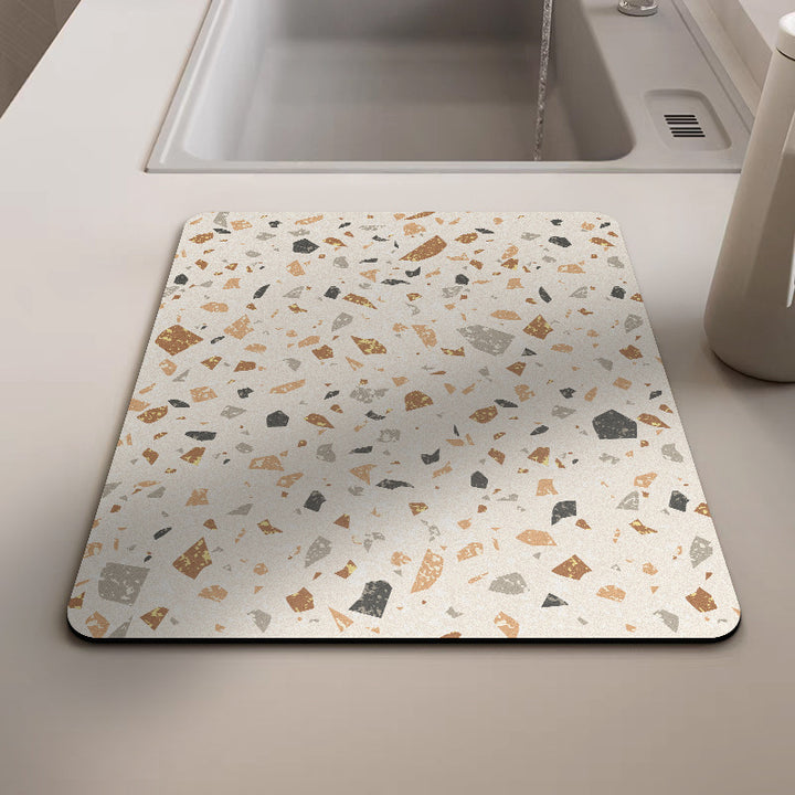 Artistic Terrazzo-Pattern Kitchen Mat Kalsten