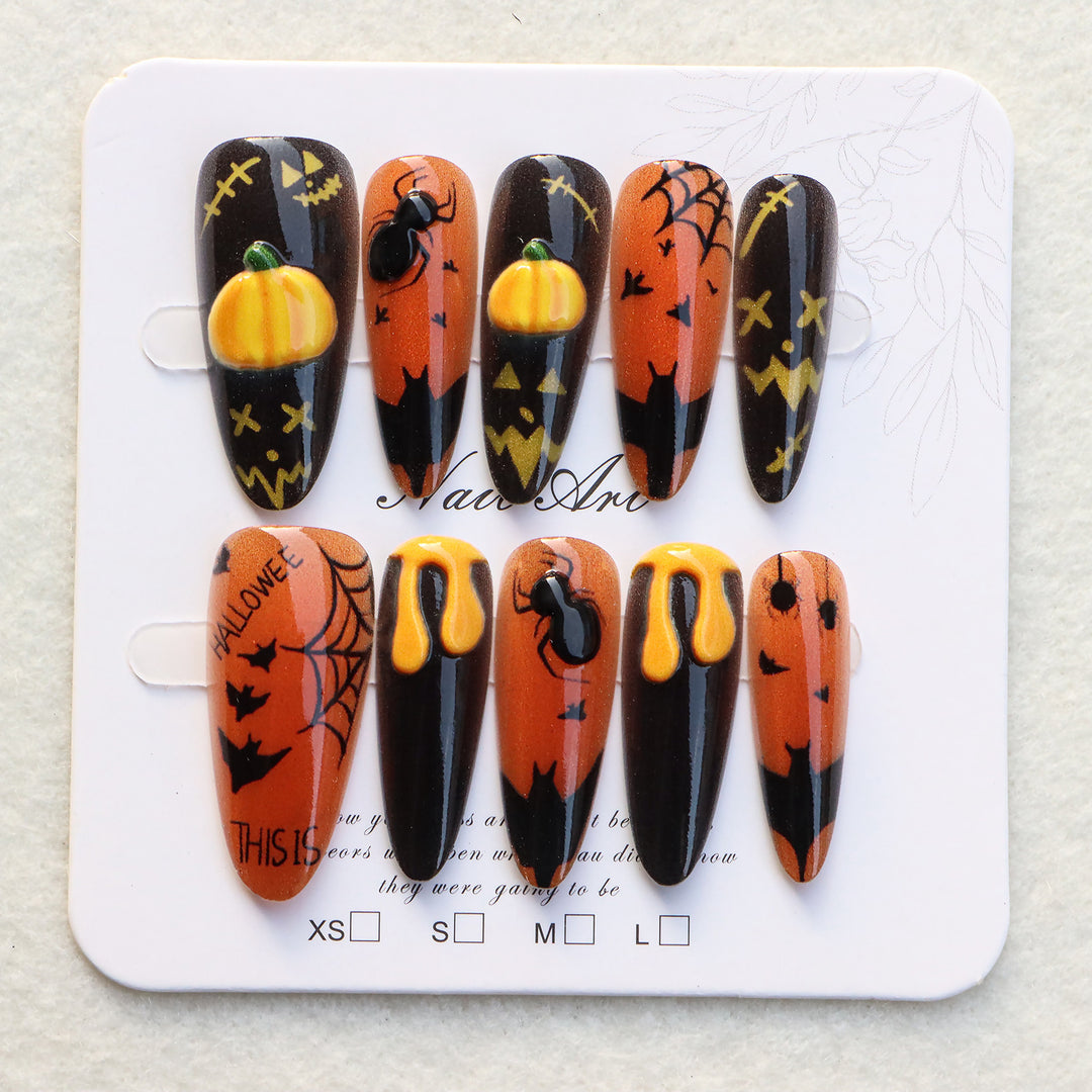 Thematic Halloween Press-On Nails Kalsten