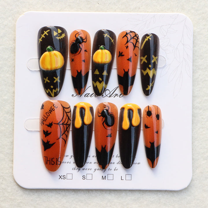 Thematic Halloween Press-On Nails Kalsten