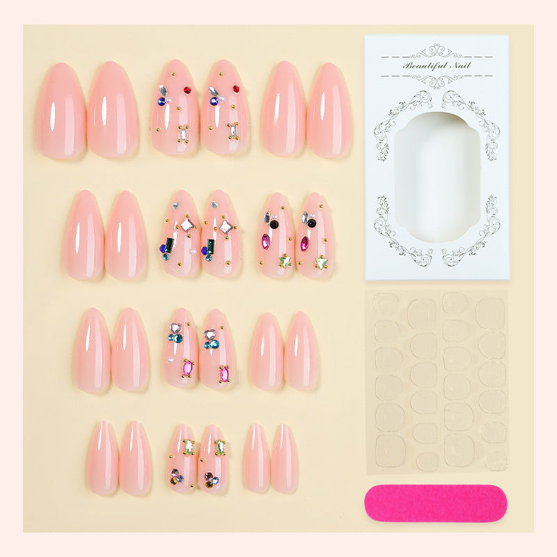 Decorative Gemstone Press-On Nail Art Set kalsten