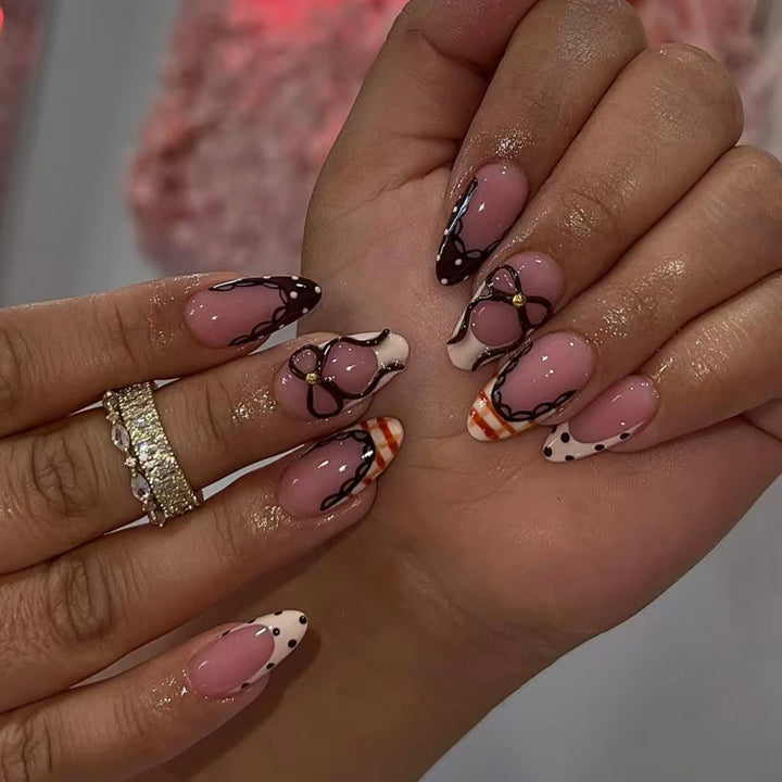 Elegant Floral Press-On Nails