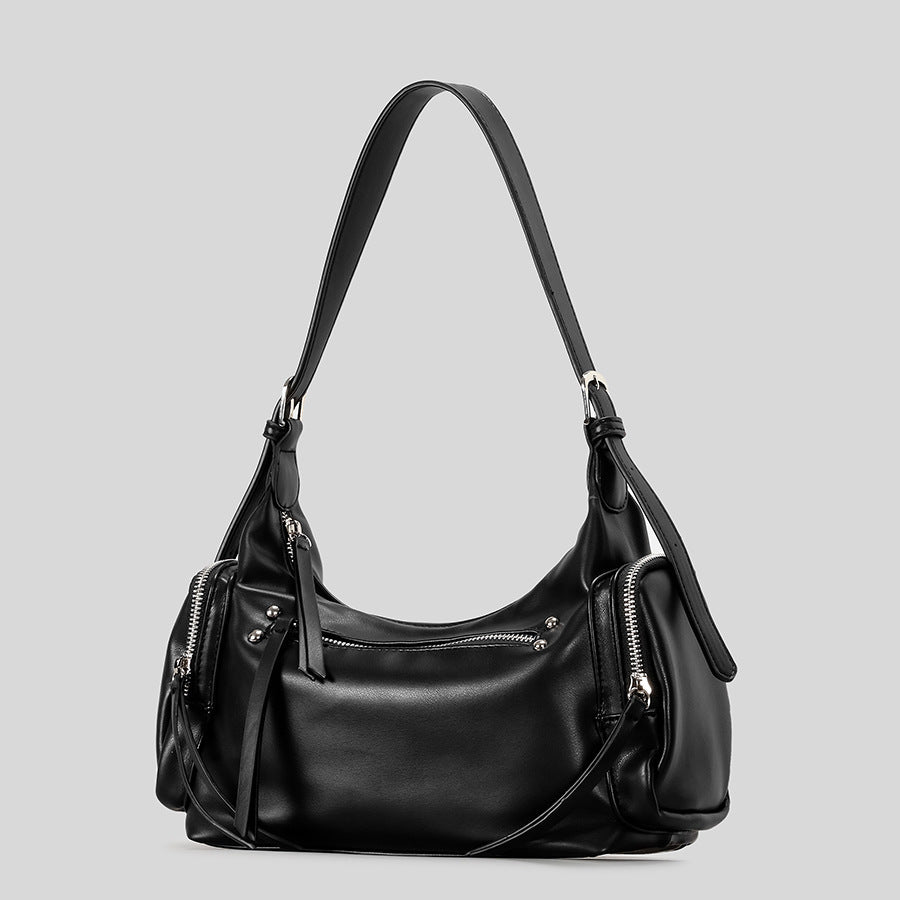 Multi-Pocket Casual Hobo Bag