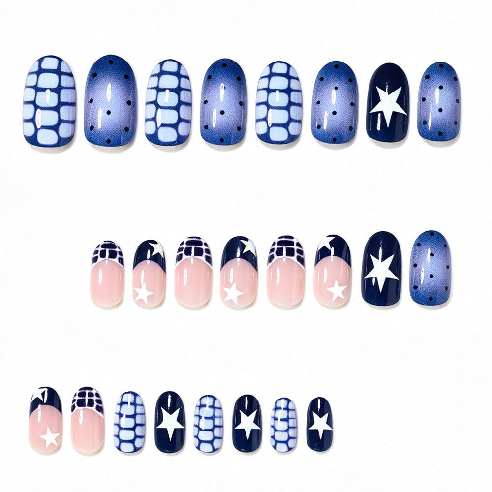Artistic Ocean-Inspired Press-On Nail Set Kalsten