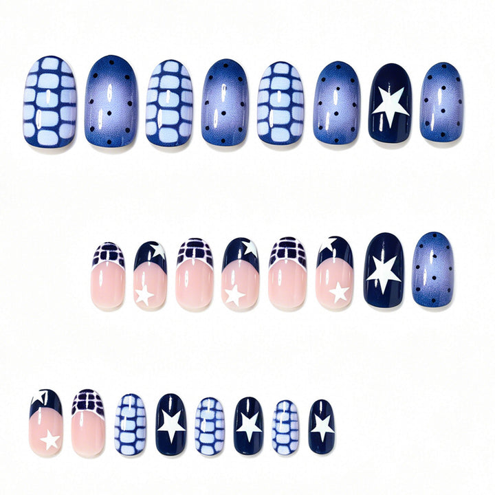 Artistic Ocean-Inspired Press-On Nail Set Kalsten