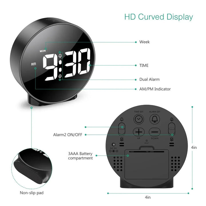 Light Source Digital Table Clock | Kalsten