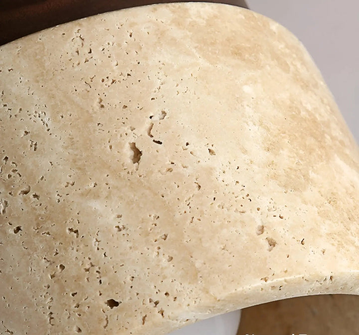 Rustic Travertine Ceiling Lamp - TravaGlow | Kalsten