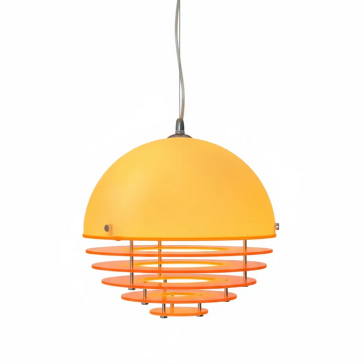 Pendant Light Glass Dome 12 in White Orange Klein Blue Dining Room Living Area Ambient Lighting Artistic Modern | Kalsten
