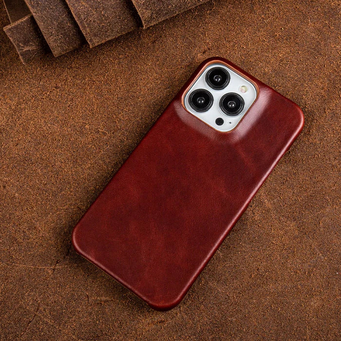 Noxord | Oil Wax Genuine Leather Apple iPhone Case