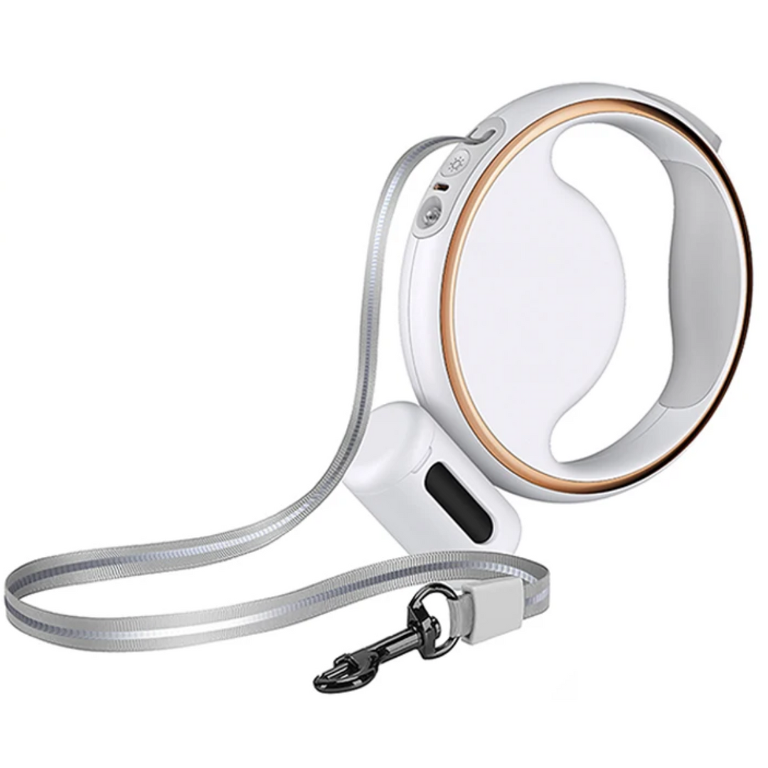Automatic Dog Leash With Integrated Light And Pouch Holder. Noxord