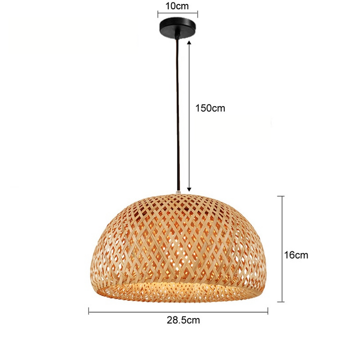 BambooLife Pendant Lamp - Handwoven Bamboo Lampshade for a Warm Interior Kalsten