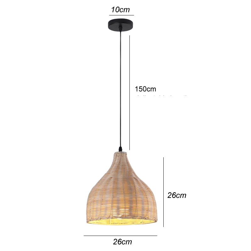 BambooLife Pendant Lamp - Handwoven Bamboo Lampshade for a Warm Interior Kalsten