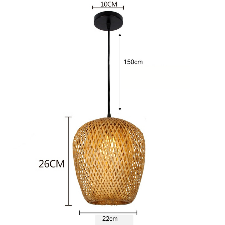 BambooLife Pendant Lamp - Handwoven Bamboo Lampshade for a Warm Interior Kalsten